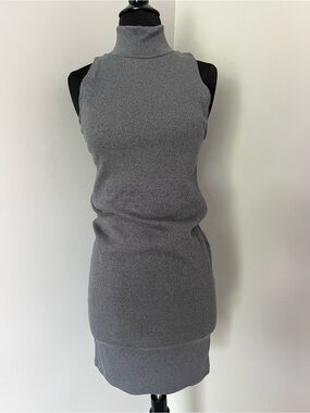 NWT Alternative Gray Ribbed Knit Turtleneck Dress